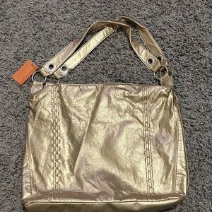NWT XOXO gold metallic purse bag
